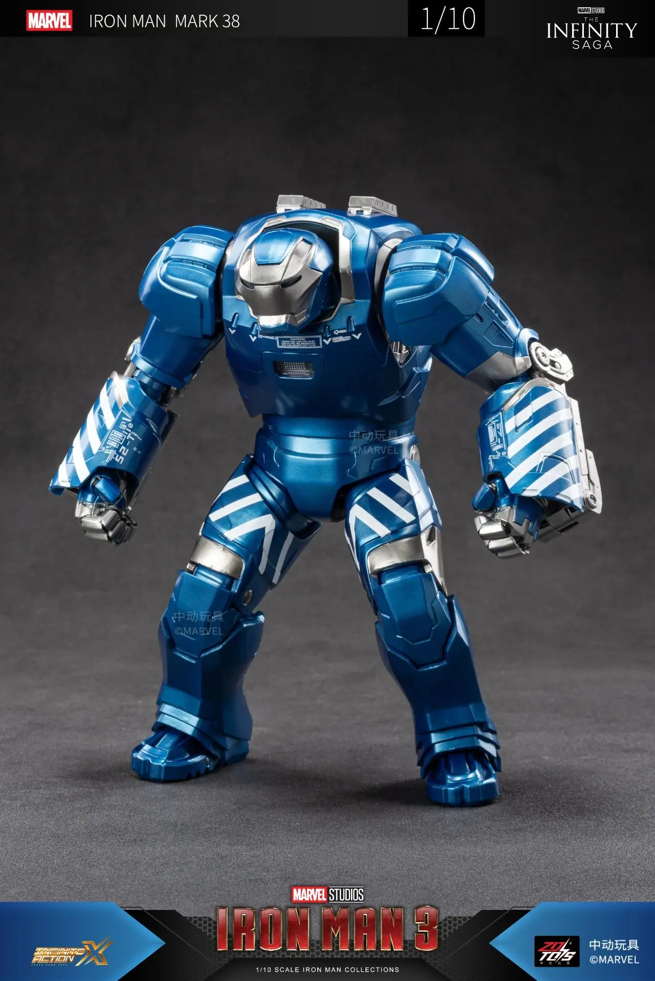 ZD brinquedos marvel avenger homem de ferro mk38 Igor mk25 striker