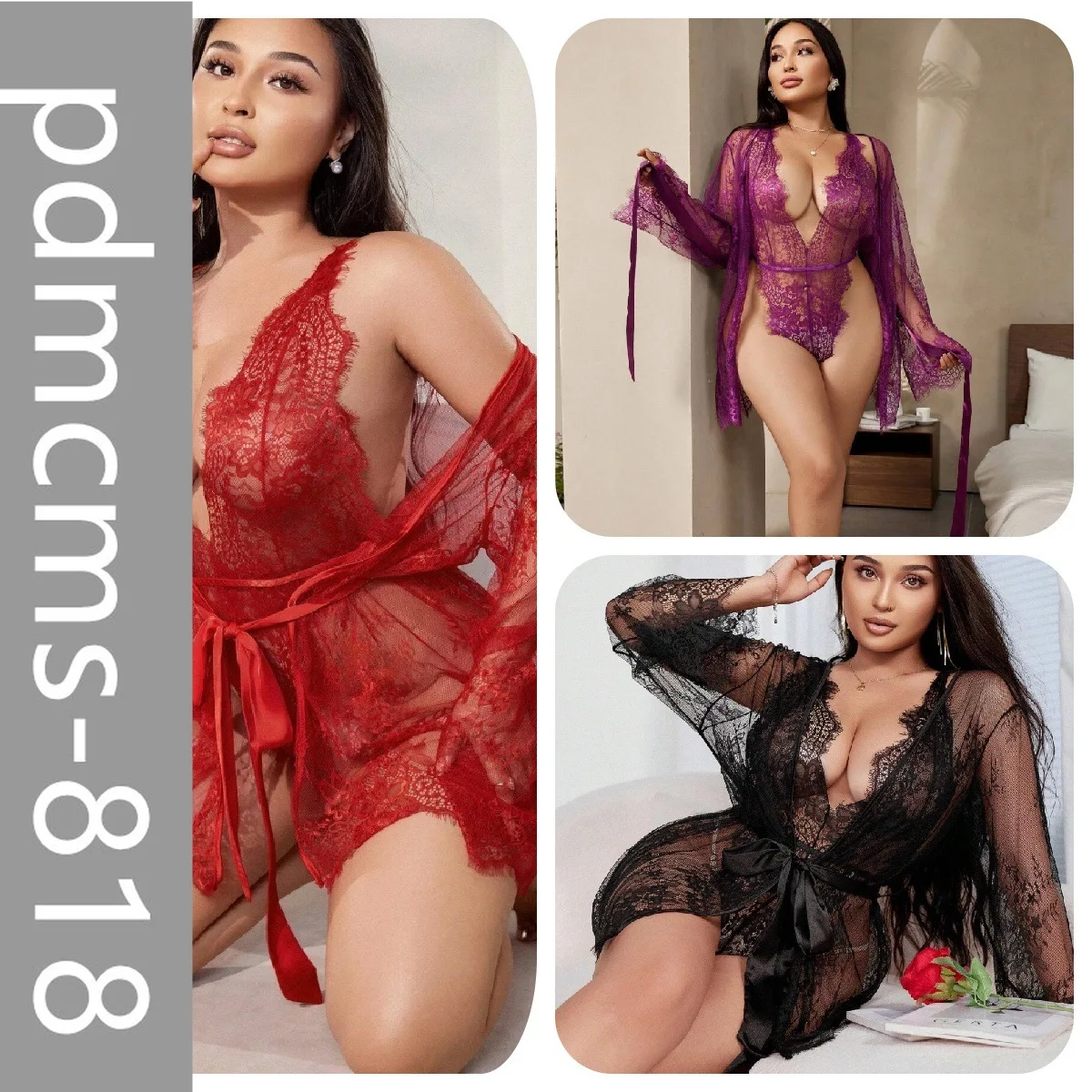 

Новинка 2025 года DZ, европейский и американский толстый размер, большой размер, плюс сексуальное нижнее белье, пижамы, пижамы, комбинезоны, кружевная перспектива