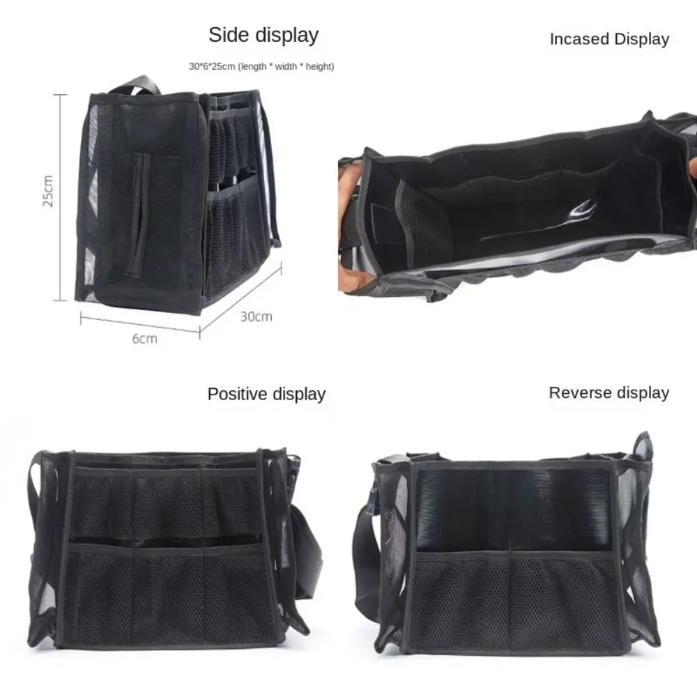 Большая вместительная сумка для хранения косметических кистей, многофункциональная женская сумка черного цвета, износостойкая повседневная сумка