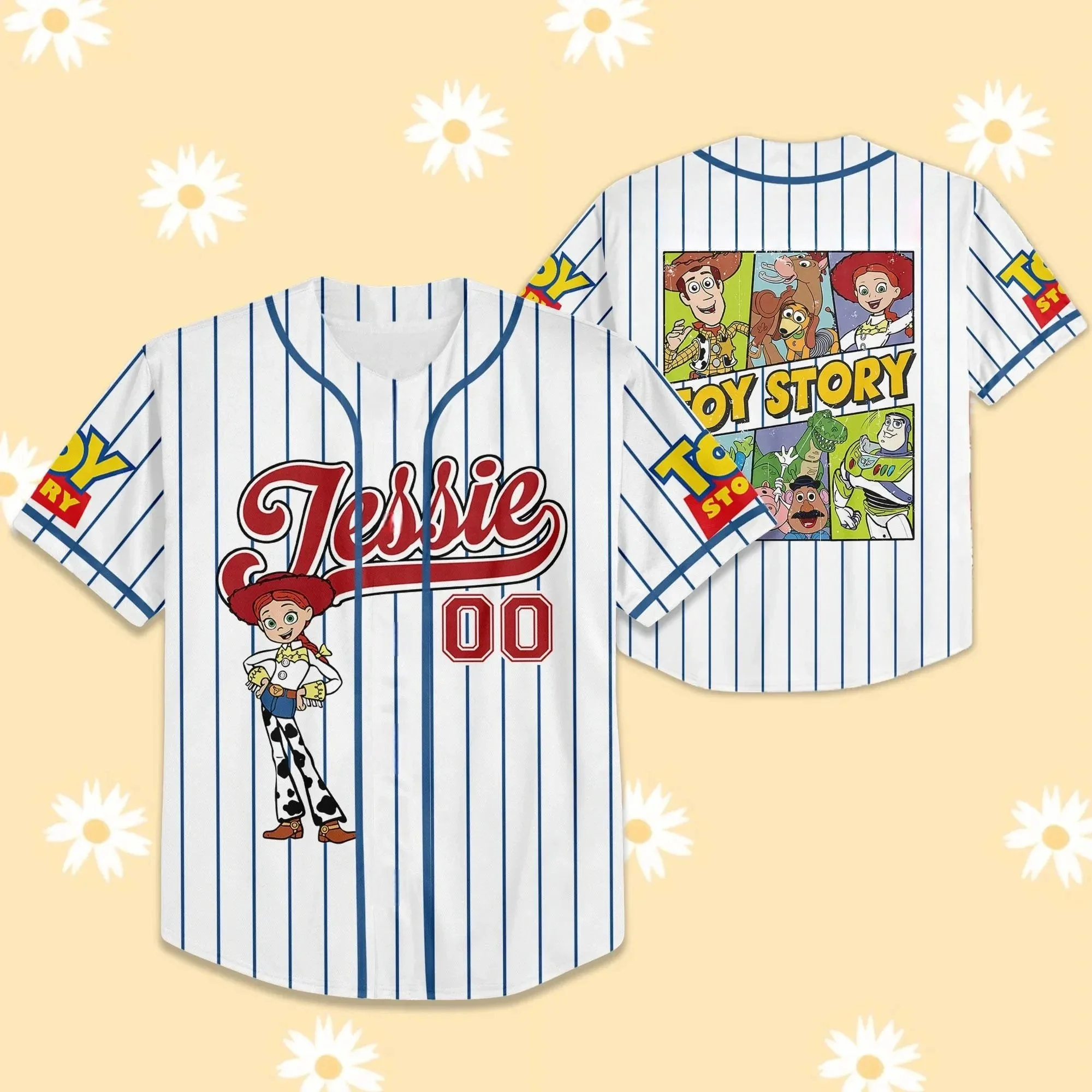 Potdemiel مخصص ديزني توي ستوري سلسلة البيسبول جيرسي فريق سلسلة حدد نمط جيرسي ديزني لاند هدية عيد ميلاد للأطفال #2