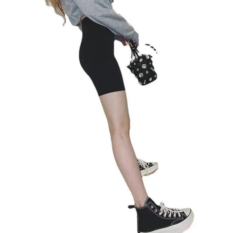 

Велосипедные брюки для йоги с пятью четвертью, тонкие эластичные леггинсы, жидкие брюки, велосипедные колготки для фитнеса, базовые брюки, женская мода