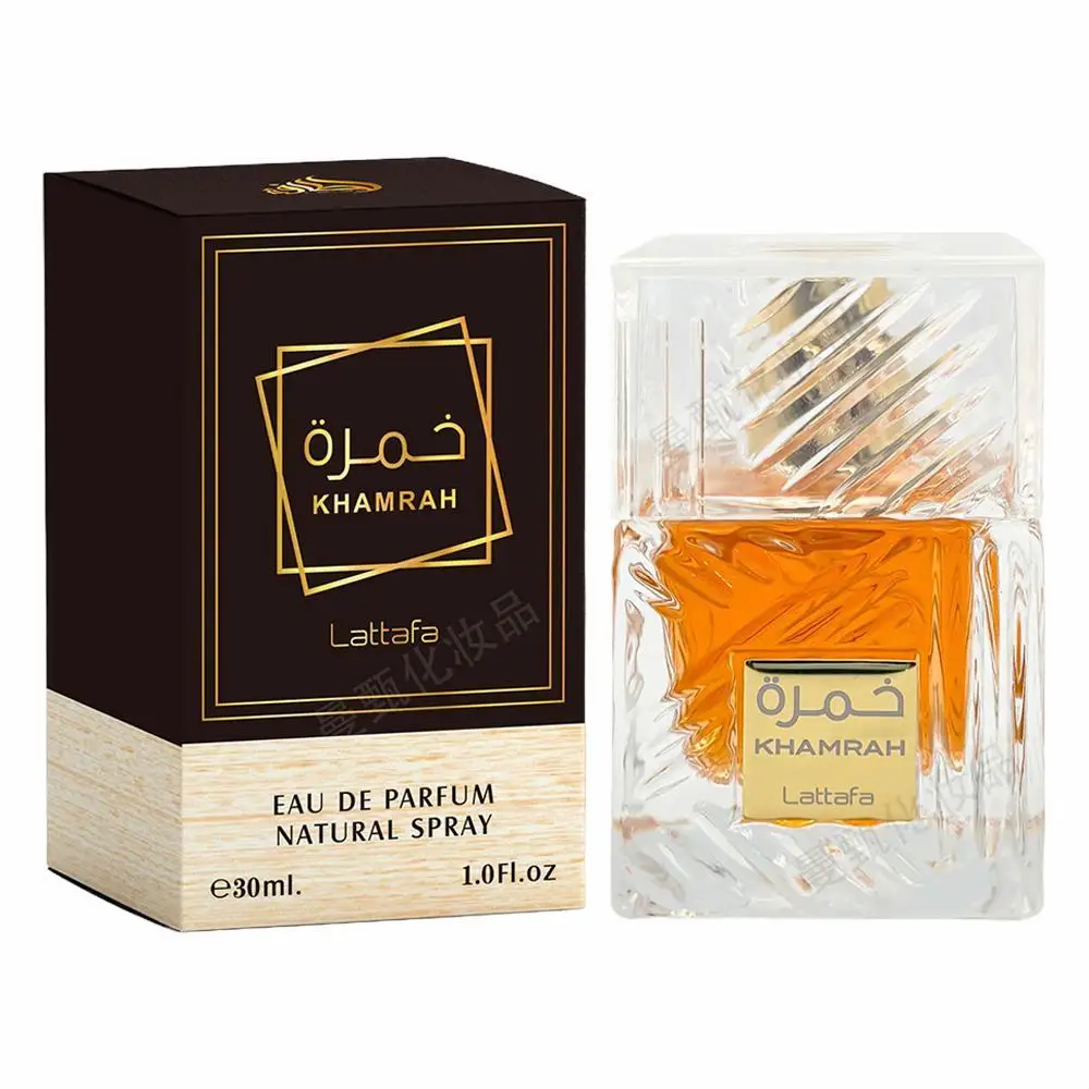 30ml Original Lattafa Khamrah para hombres fragancia Eau De Parfum Spray alta calidad Perfume árabe Sexy T Darey hombres Aroma De madera