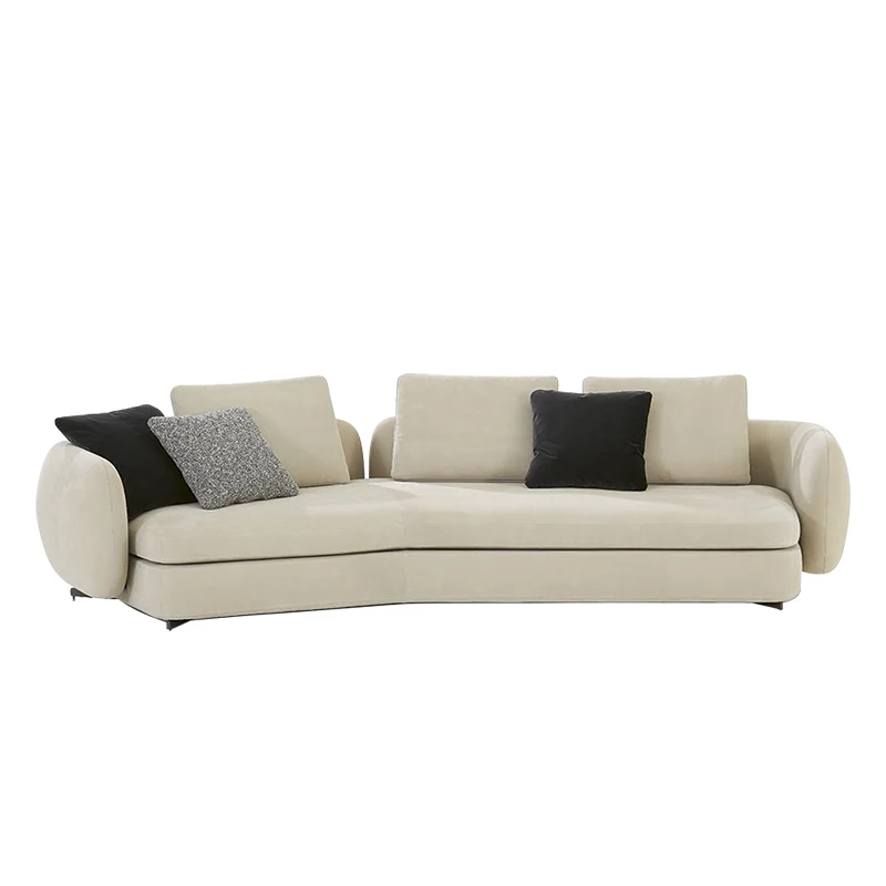 

Sofa fabric living room size apartment curved special-shaped straight row corner Italian minimalist new simple