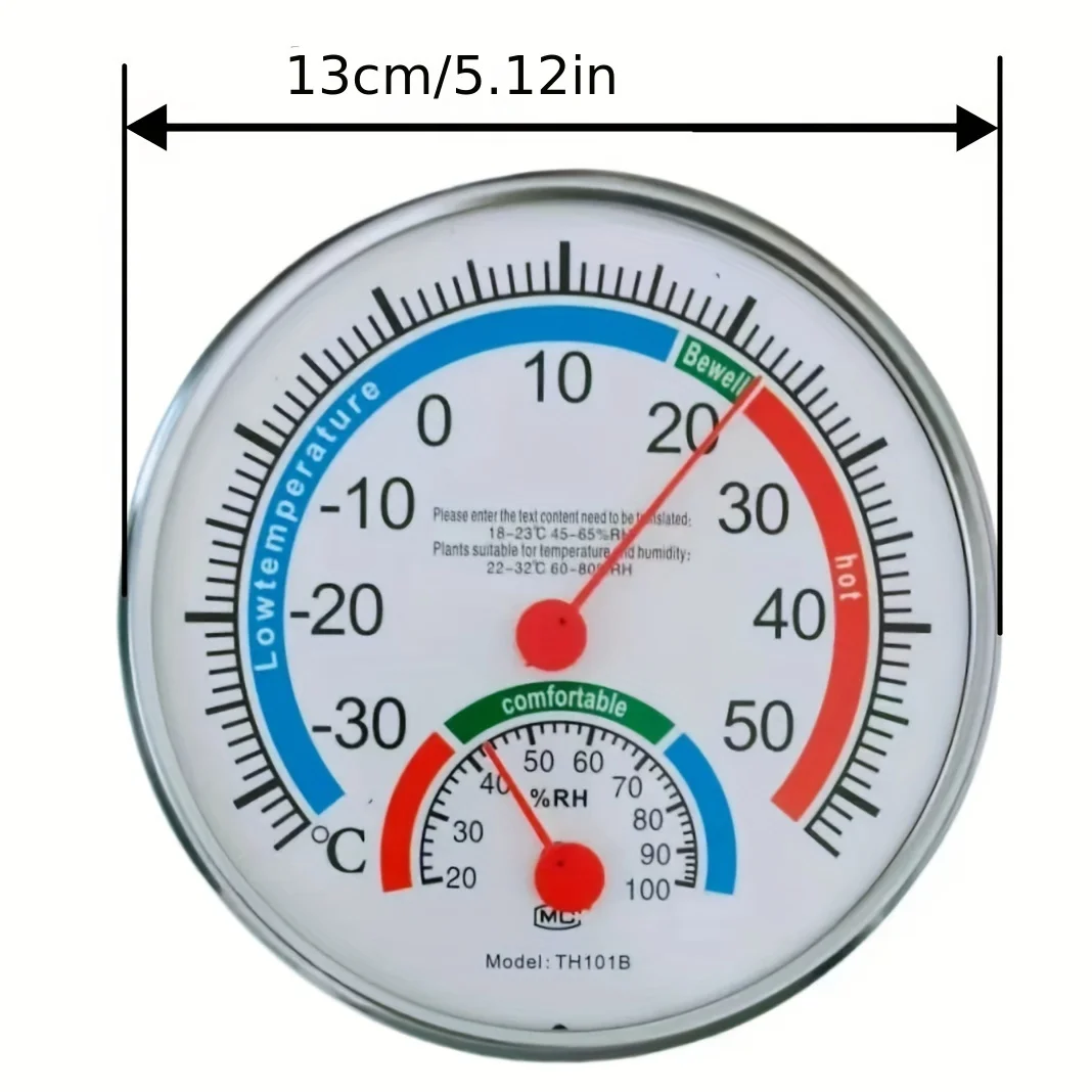 Battery-Free Indoor Outdoor Thermometer & Hygrometer Single Unit Low Temp Resistant Table Wall Mount Celsius Dial Dress Advisor