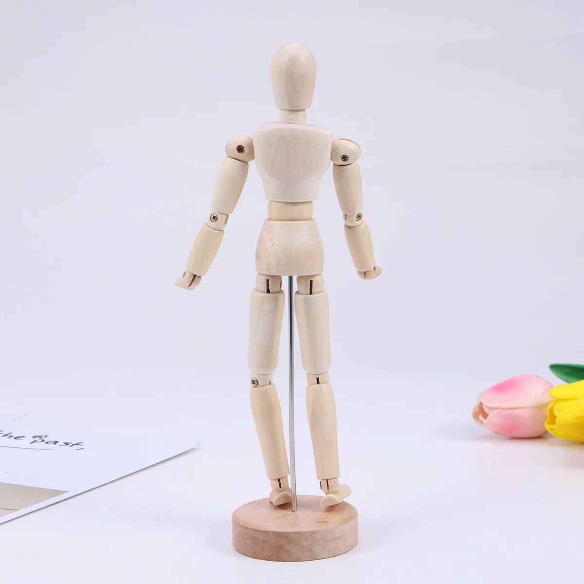 Wooden Joints Person Adjustable Hardwood Craft Desktop Ornament Photo Prop Creative Hand Pose Drawing Aid Wooden Joints