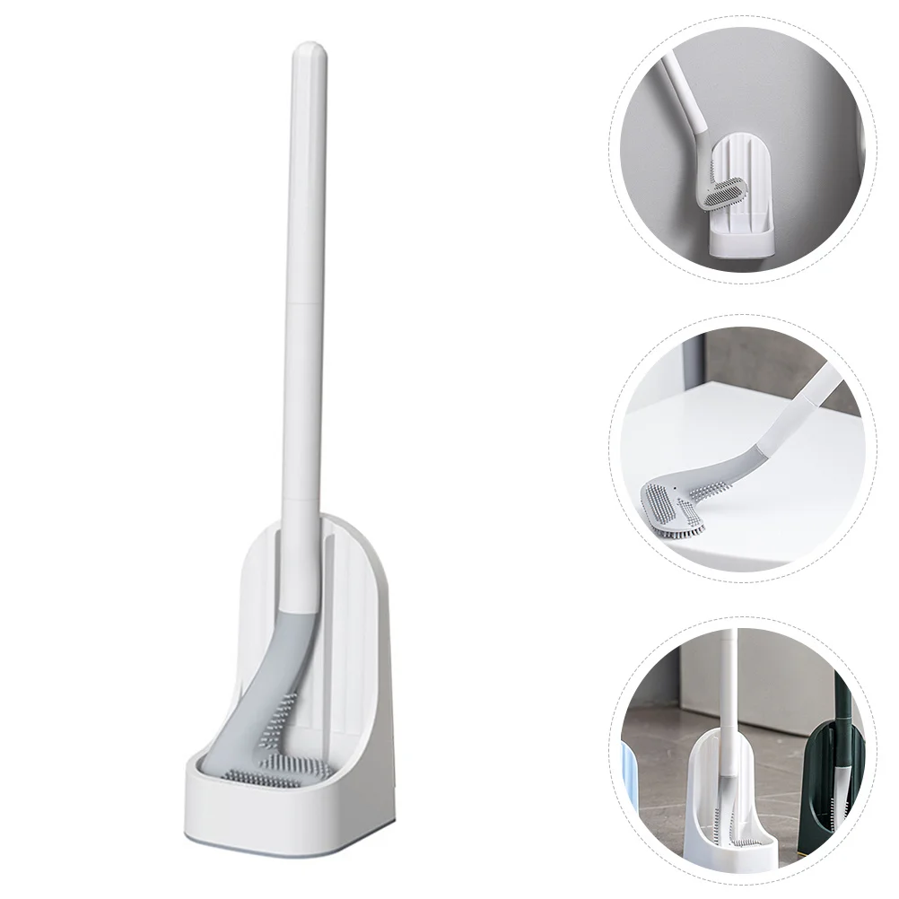 مجموعة واحدة من أدوات تنظيف فرشاة المرحاض، فرشاة حمام عالية الأداء، تصميم مدمج يناسب الحمام الصغير والسفر Rv #2