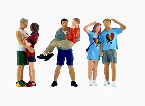 1:64 Miniatur bemalte Figur Modell Sandtisch Bewegung Figuren Eis Schnee Sport Actionfigur Fotografie Farbminiaturen