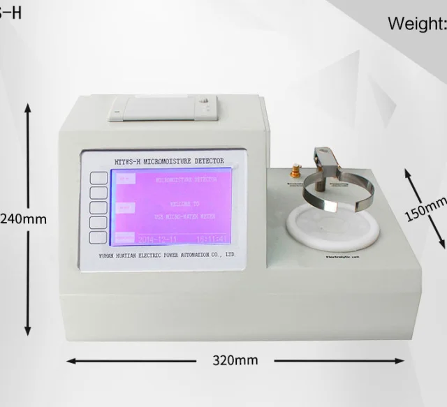 HTYWS-H Automatic High Precision Transformer Oil Moisture Contents Analyzer Oil Karl Fischer Moisture Meter