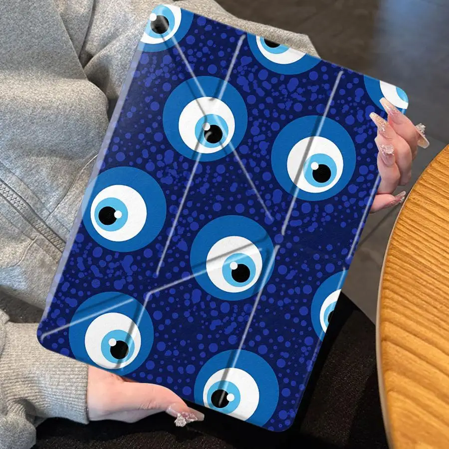 Holder Cover Tablet Case For iPad Pro 2025 Mini 6 7 Air 4 5 M3 M2 M4 11inch Pro 11th 10th 9th 8th 7th 12.9inch Creative Eye 4