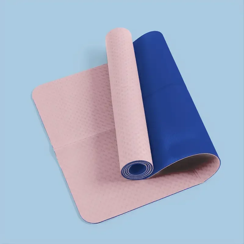 

Collapsible Yoga Mat, Foldable Yoga Mat, TPE Yoga Mat, Pink And Blue, 183*61*0.4cm/72.05*24.02*0.16inch For Men & Women - Non Sl