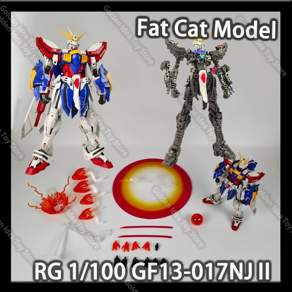 

New Fat Cat 002 Model RG 1/100 GF13-017NJⅡ God Assembly Model Anime Action Figure Assembly Collectible Desk Decor Model Toy Gift