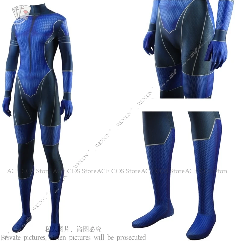 Resident Anime juego malvado mono adultos niños chico mujer hombre uniforme de equipo juego de rol disfraz de escenario fiesta de Halloween traje azul