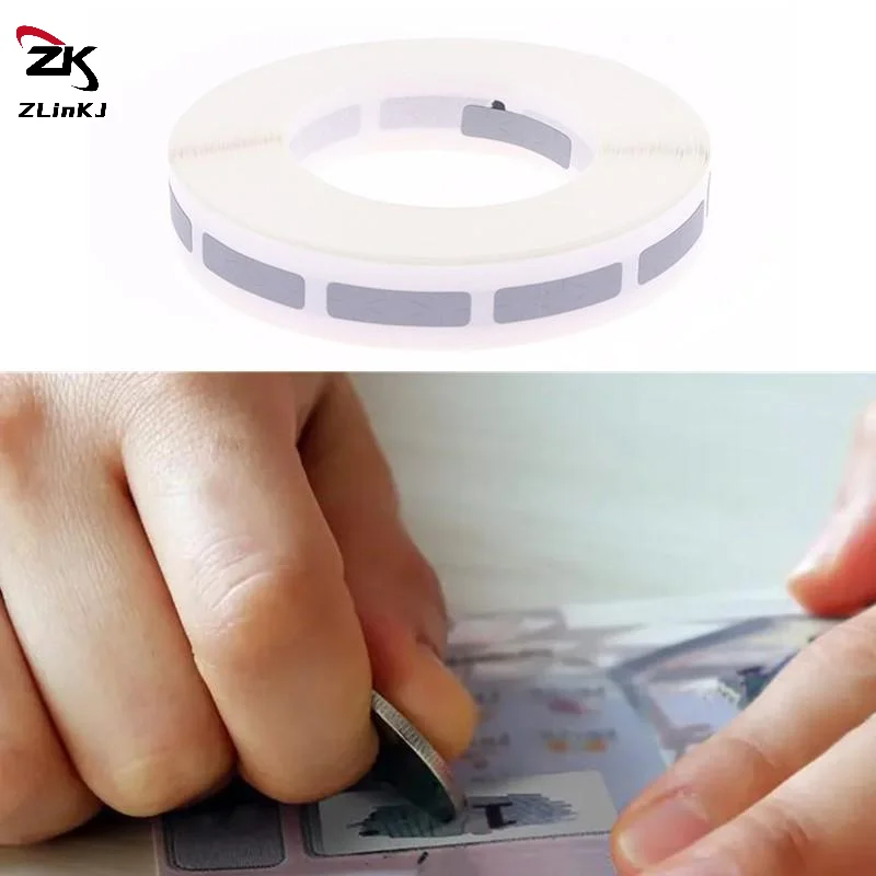 (ZYDD01) 300/500/1000 Pcs/roll Silver Gold Scratch Off Labels Stickers DIY Reward Scratch Card Film