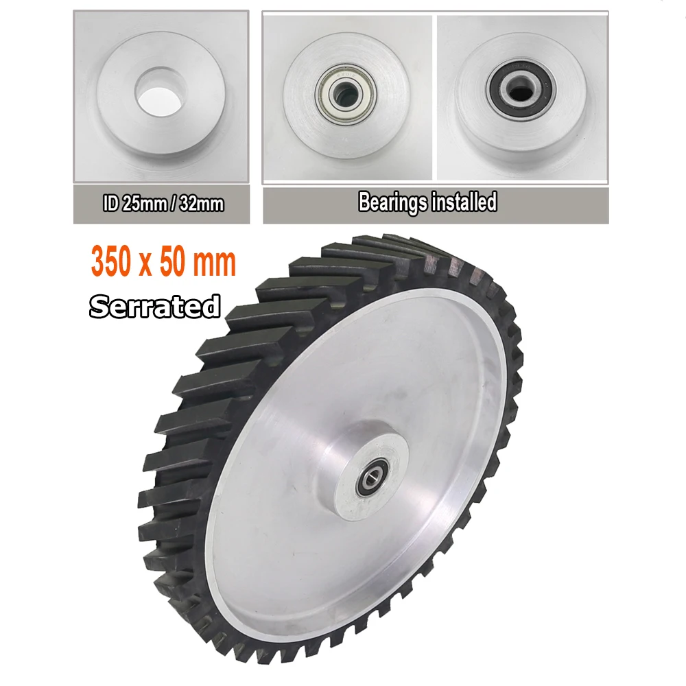 Roue de Contact en Caoutchouc pour Meuleuse à Bande, Pièce de Rechange ociamique, 350x50mm