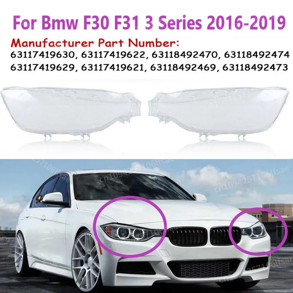 

For F30 F31 3 Series 2016 2017 2018 2019 Car Headlight Lens Glass Lampshade Led Headlamp Lens Cover Headlight Cover Shell