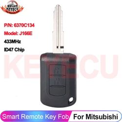 KEYECU P/N: 6370C134 J166E Remote Head Key Fob For Mitsubishi Eclipse Cross 2017 2018 2019 2020 2 Buttons 433MHz ID47 Chip