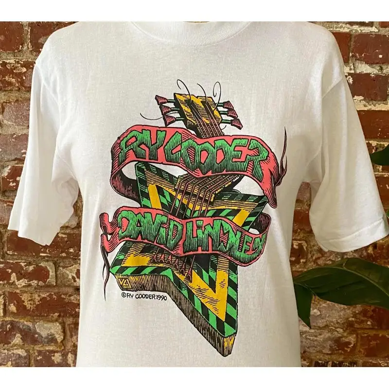 

Футболка Ry Cooder David Lindley 1990 г., белая мужская, S 5XL 1J0253