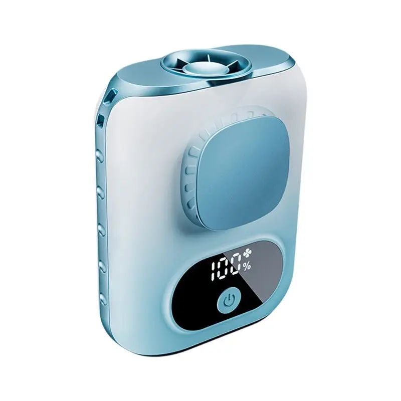 

AT28-High-Speed 6000Mah Portable Waist Fan 100 Speeds 40000RPM Neck Fan Strong Airflow For Outdoor For Home Cooling