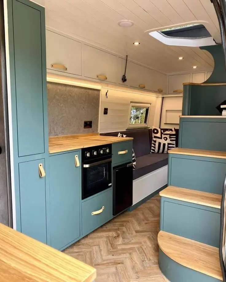 Aluminum caravan Kitchen Cabinet High Quality Customized RV Furniture Camper Interior Accessories Lightweight and High Strength