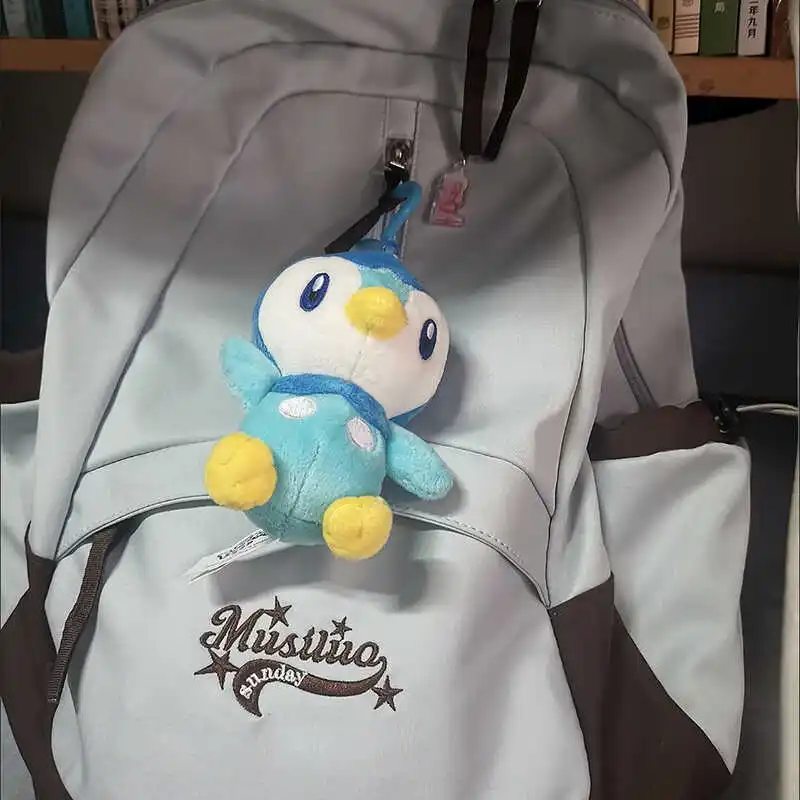 12cm Genuine Original Pokemon Piplup Stuffed Plush Toys Plushie Keychain Animal Kawaii Pendant Doll Birthday Party Gift For Kids