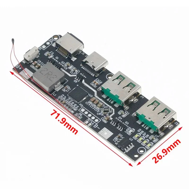 QC4.0 QC3.0 LED Dual USB 5V 4.5A 22.5W Micro/Type-C USB Mobile Power Bank 18650 Charging Module Temperature / Circuit Protection - view 2