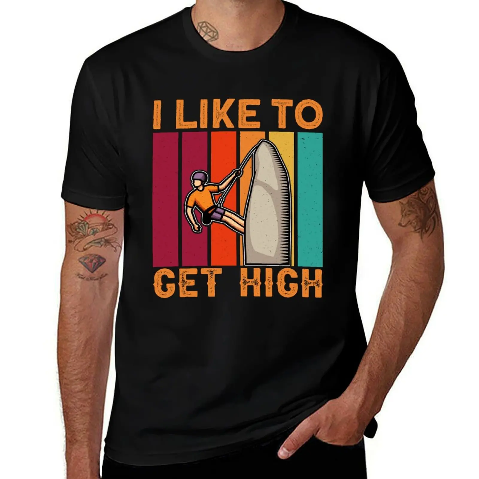 

Rock Climbing I Like To Get High T-Shirt t shirt for man t shirts designer