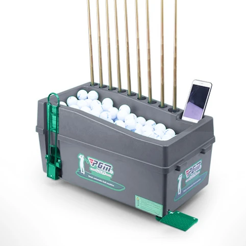 

Golf Ball Automatic Server Pitching Machine Robot Box Swing Trainer Club Rack Can Hold 60-100 Balls