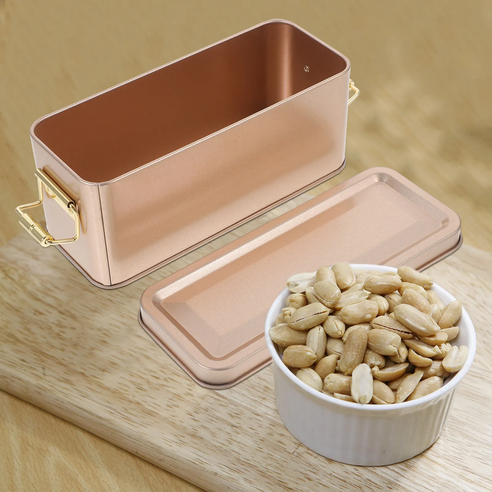 Vintage Small Tinplate Storage Box Lid Candy Cookie Container Decorative Snack Storage Box Gift Packaging Organizer