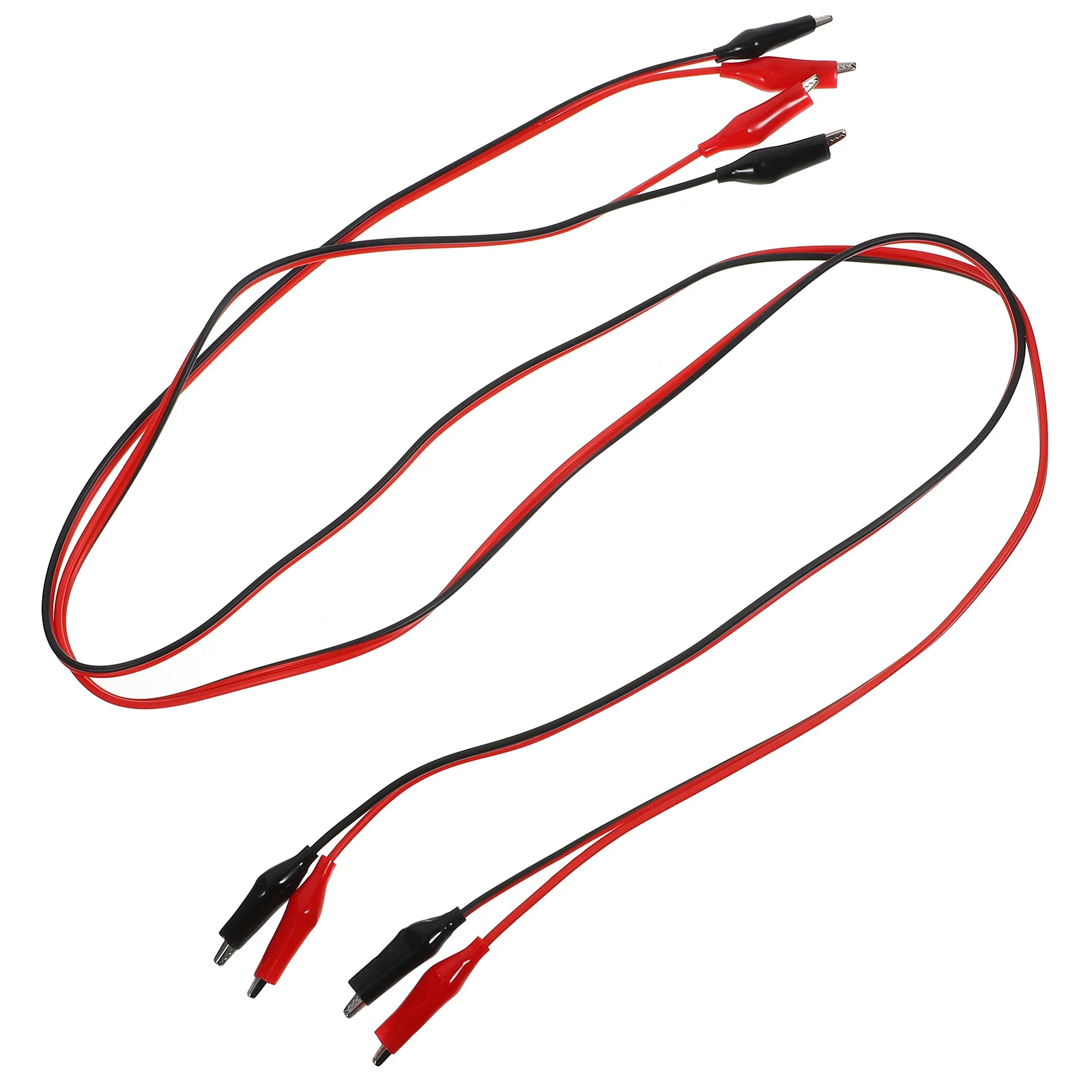 

2pcs Alligator Clip Wire Jumper Cable Double Headed For Circuit Testing Electrical Experiments Durable Copper Test Leads