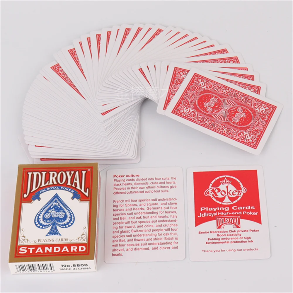 Baraja de póker tamaño estándar - Estilo Motorcycle Back para magos, borde blanco, papel con núcleo azul, ideal para cardistry y trucos de magia