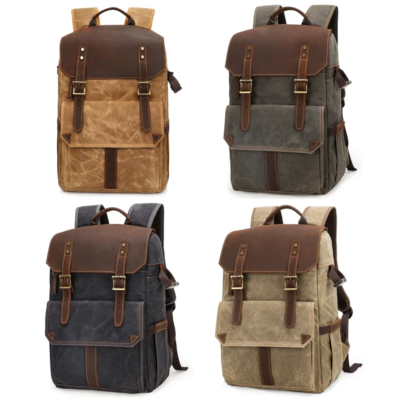 

Waterproof Canvas Portable Scratch-proof DSLR Video Backpack Men Bag for Camera P8DC