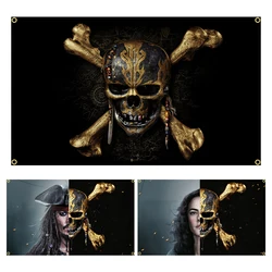 90x150cm Pirate Skeleton Jolly Roger Flag Polyester Printed Decoration Banner Tapestry FLAGLAND