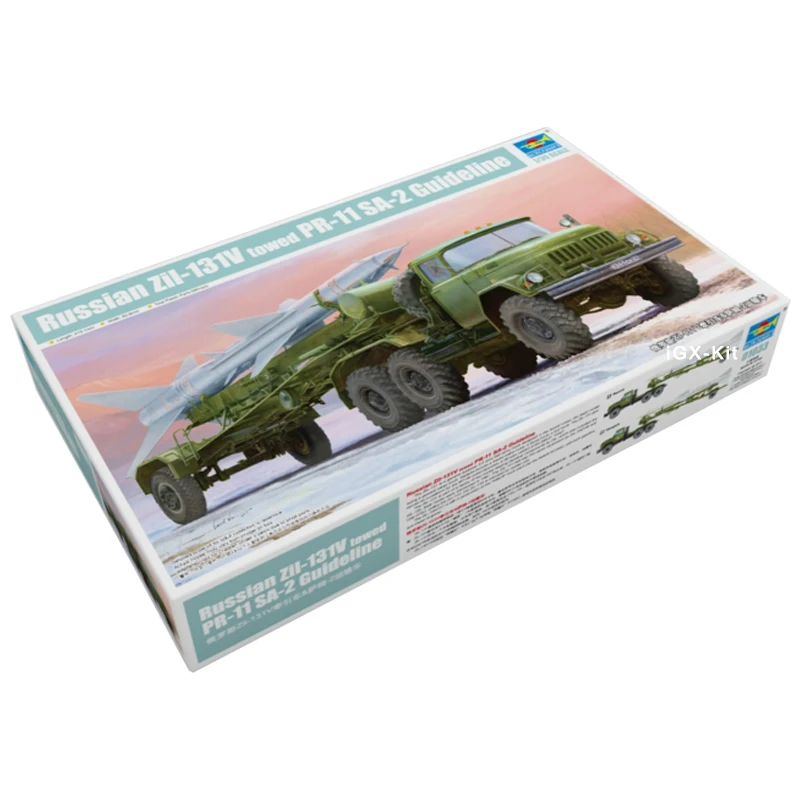 Trumpeter 01033 1/35 Russian Zil131 Zil-131V Towed PR-11 SA-2 Guideline Children Toy Gift Plastic Assembly Building Model Kit