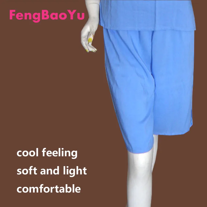 

Fengbaoyu Cotton Silk Women's Five-Piece Bottoms Summer Homewear Sleep Pants Comfortable, Cool, Breathable, and Sweat-Wicking