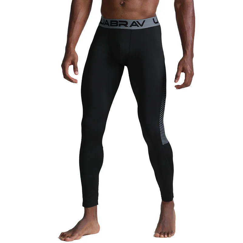 Pantalon de sport de basket-ball à séchage rapide pour hommes, base de compression d'entraînement, haute élasticité, course à pied, yoga, fitness, fjl