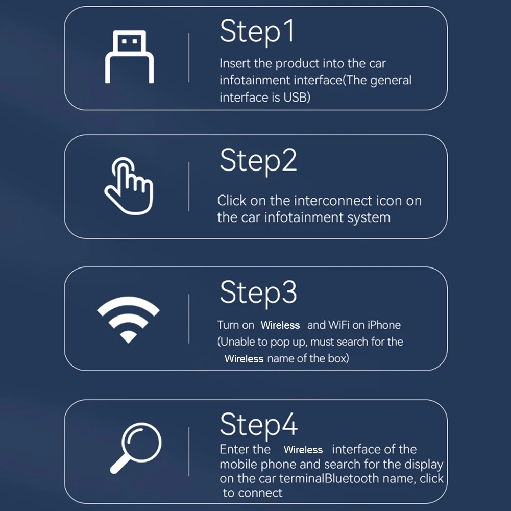 Carplay Ai Box BT Wifi Wireless Carplay Android Auto Adapter 2 in 1 Mini Box Plug & Play für OEM Wired Carplay/Android Auto Autos