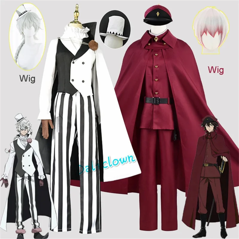 Bungou Bungo Stray Dogs Season 4 tetchou Suehiro cosplay Teruko Okura Nikolai Gogol cosplay costume wig hunting dogs uniform js1