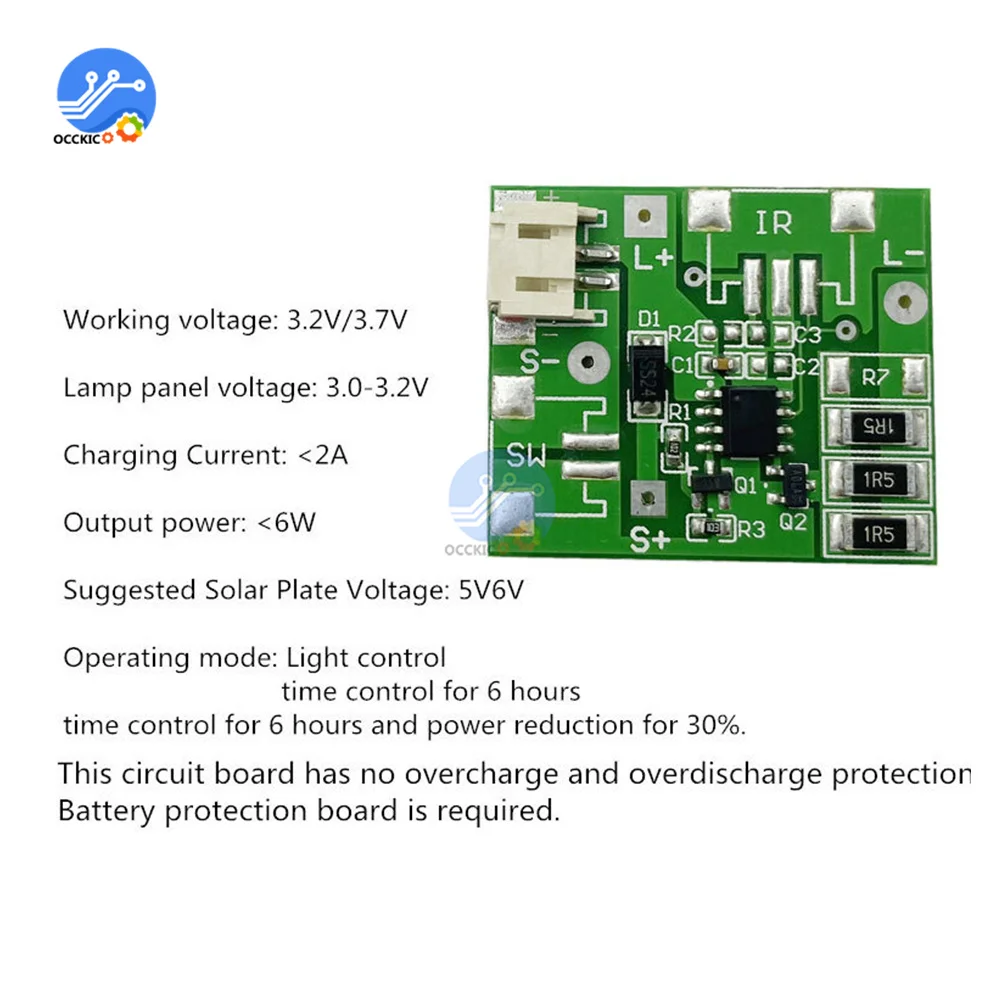 Spotlight 3.7V วงจรบอร์ดคอนโทรลสมาร์ทกลางแจ้ง LED Light สำหรับพลังงานแสงอาทิตย์ไฟภายนอกอาคาร