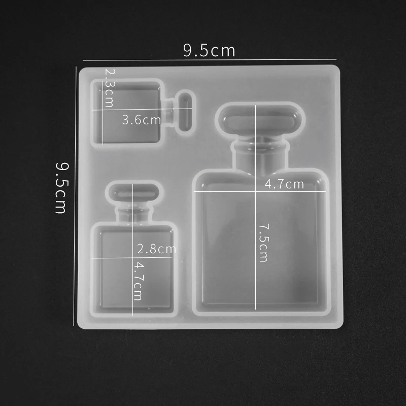 2Pcs Resin Perfume Jewelry Bottle Moldpendant Mold Silicone Mould Diy Crystal Epoxy Resin Mold Jewelry Making Tools