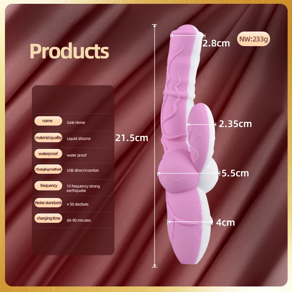 FAAK Silicone Ribbed Realistic Dildo Vibrator Clit Stimulate Prostate Massage Sex Toys 10 Speeds Vibrating Anal Plug Masturbator