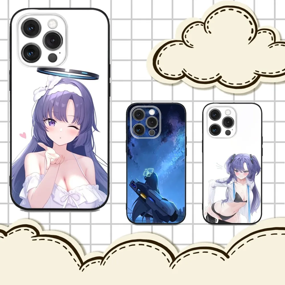 

Game H-Hayase Y-Yuuka Phone Case For iPhone 16e,16,15,14,13,12,11,Pro,X,XS,Max,XR,Plus,Mini Soft Black Cover