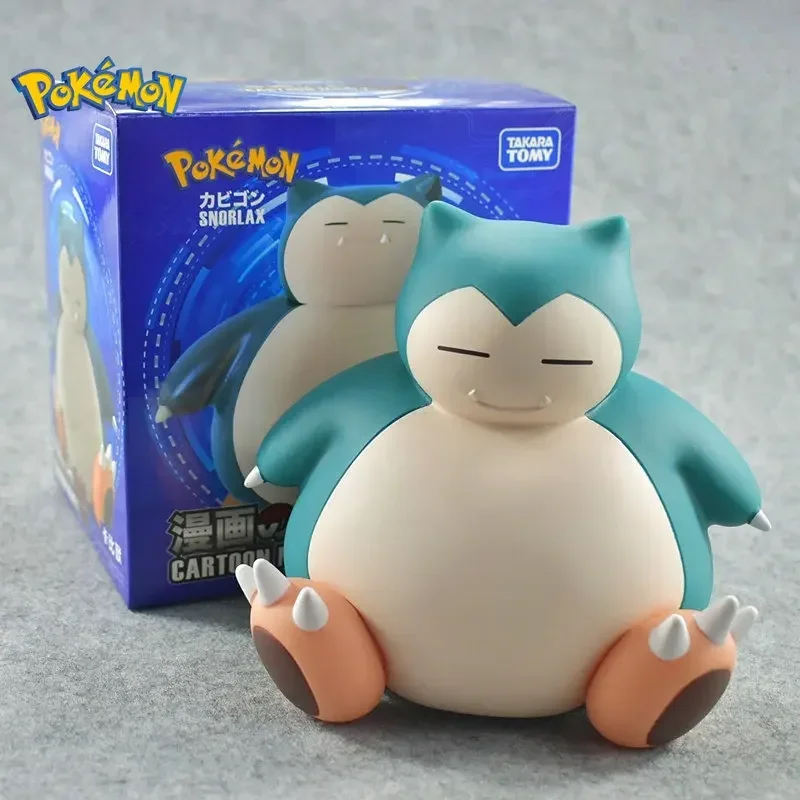 Pokemon Snorlax Anime Figure Model Piggy Bank Sitting Standing Snorlax Saving Pot Cartoon Doll Money Box Birthday Gift For Boys