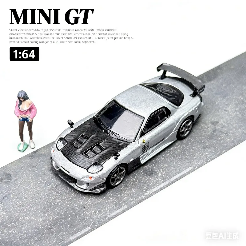 

MINI GT 1:64 # Модель автомобиля Mazda RX-7 RE-Amemiya 1106 из сплава, игрушка для мальчиков, коллекционный предмет для взрослых, предмет декора.