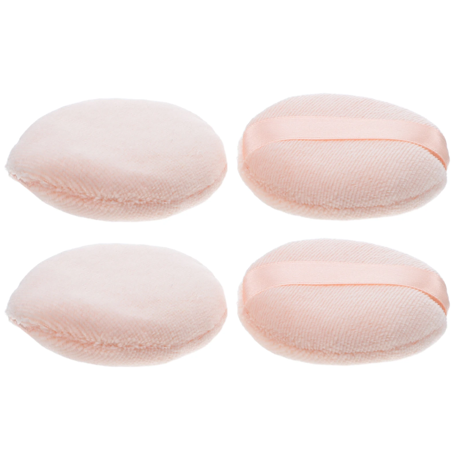 

4Pcs Round Powder Puff Soft on Delicate Skin Smooth Even Foundation Application Non-Fluorescer Concealer Puff Size L