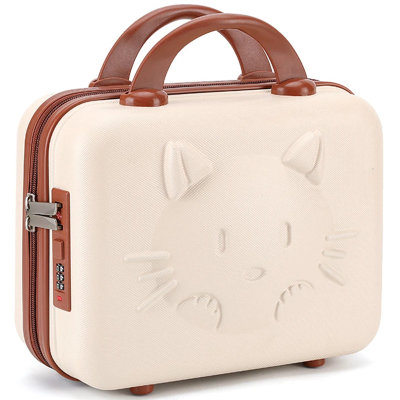 14-Inch Suit Password Suit Makeup Small Box Bag Cartoon Cute and Lightweight Mini Storage Box Female Small Zipper Polyester