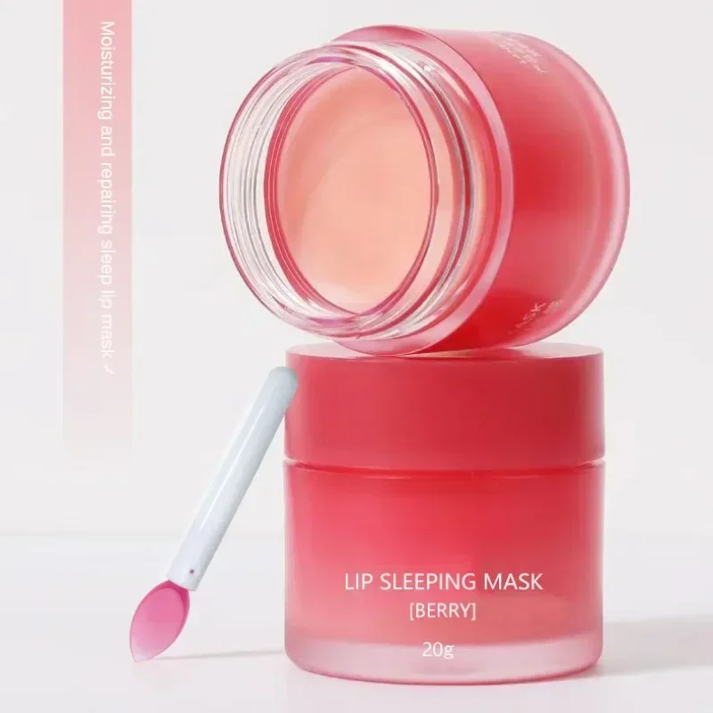 เกาหลีใต้ Lip Sleep Mask Night Sleep Maintenance Moisturizing Lip Gloss Bleach Cream Nourishing Lip Care สตรอเบอร์รี่