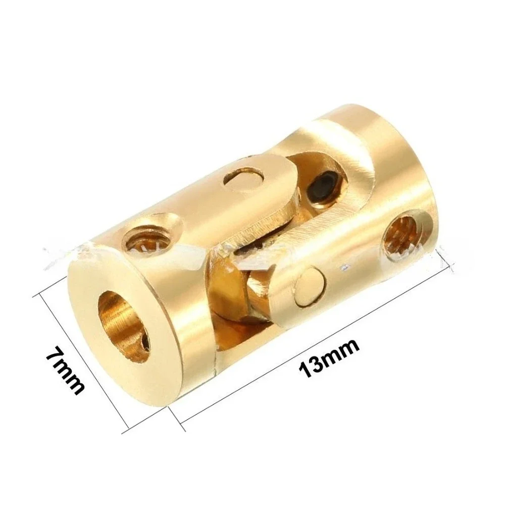 Brass Universal Joint 3mm to 3mm Mini Universal Coupling Micro Shaft Coupler for DIY Projects
