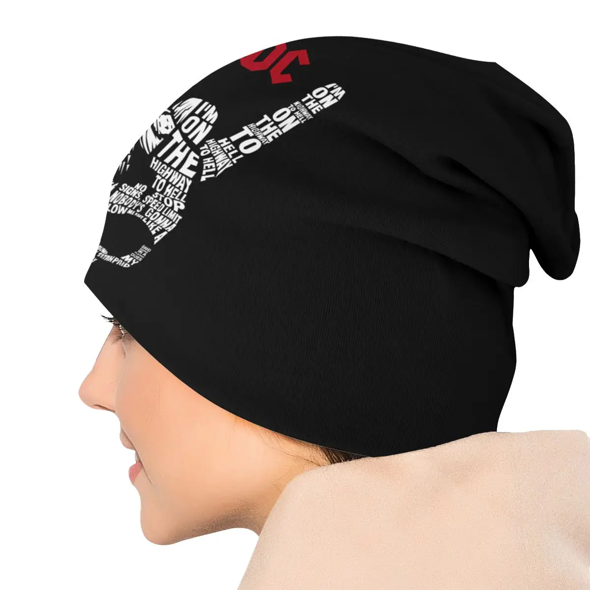 Skullies berretti autunno primavera cappelli Acdc sottile cofano Hipster Caps uomo donna paraorecchie