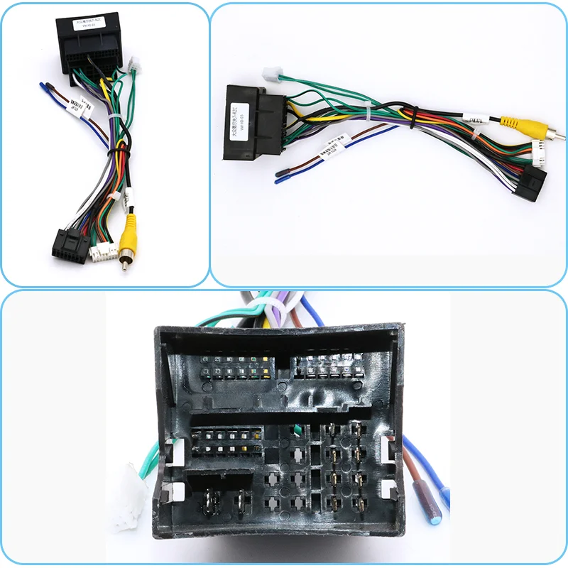 For SEAT Leon/Ateca/Arona /Ibiza Android host 16pin Car Radio Canbus Box Decoder Wiring Harness Adapter Power Cable G-VW-RZ-58