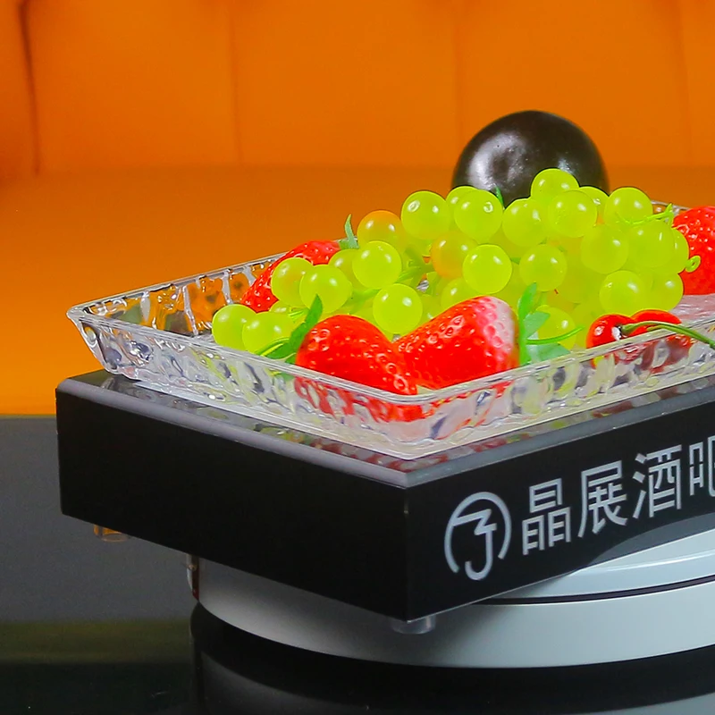 

Светодиодная светящаяся акриловая тарелка для фруктов и закусок с подсветкой для вечеринки в баре, ночном клубе, креативный поднос для сервировки, светящийся в темноте